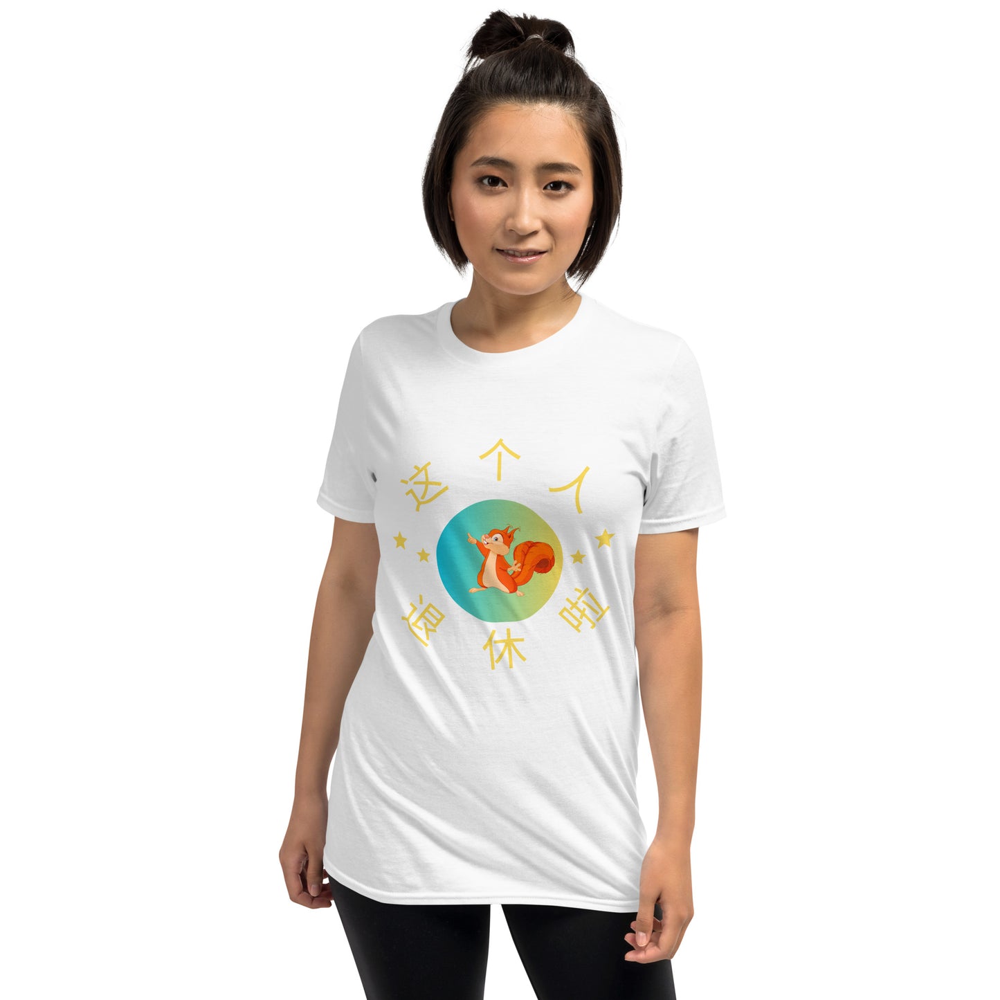 Mandarin Chinese Characters T-shirt, Funny, Humorous writing, Teacher Created,Retired这个人退休啦