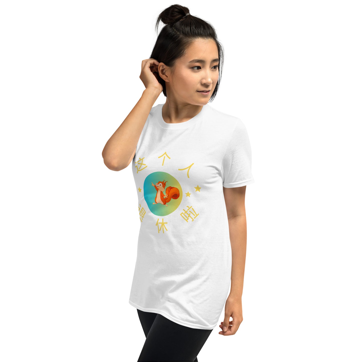 Mandarin Chinese Characters T-shirt, Funny, Humorous writing, Teacher Created,Retired这个人退休啦