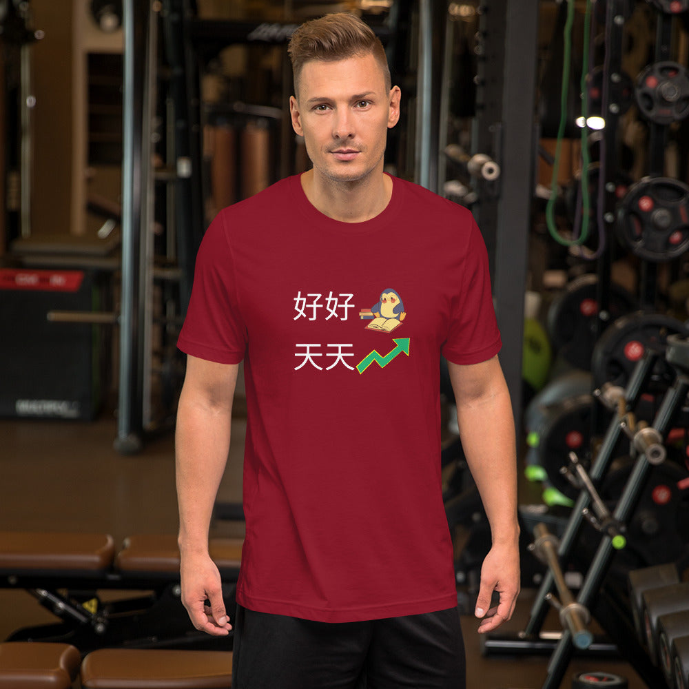 Mandarin Chinese Characters T-shirt, Funny, Humorous writing, Teacher Approved, 好好学习，天天向上